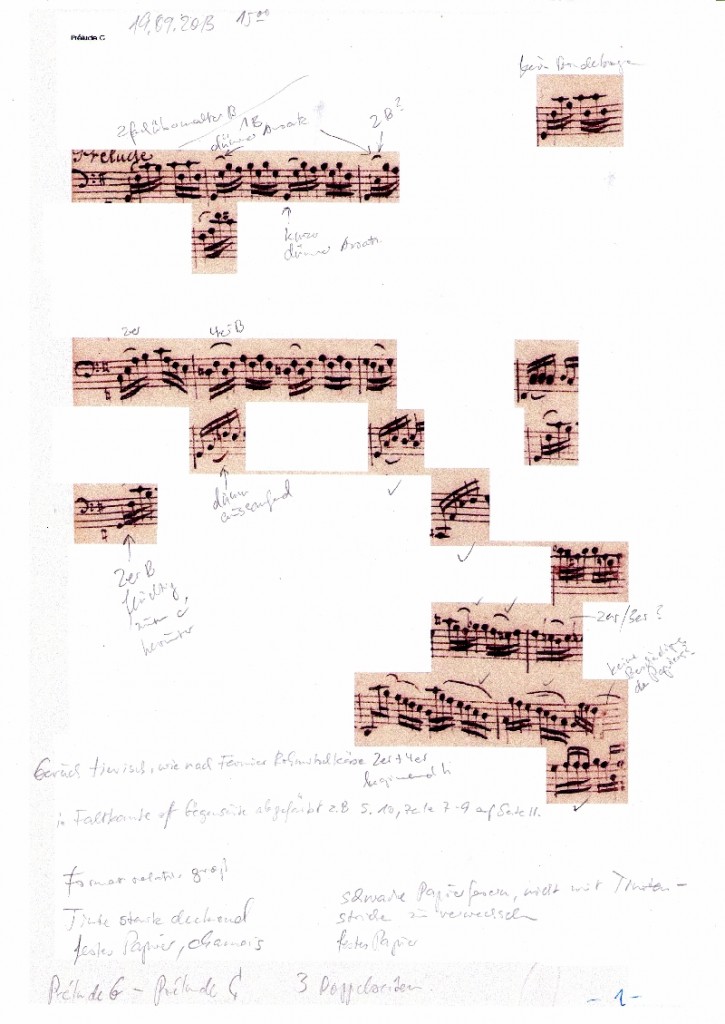 AMB Notizen zur Originalabschrift S 1 -