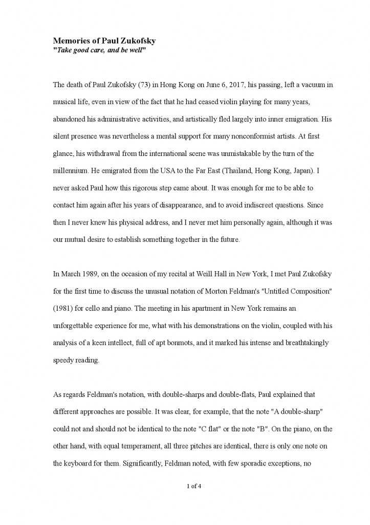 Memories of Paul Zukofsky -001